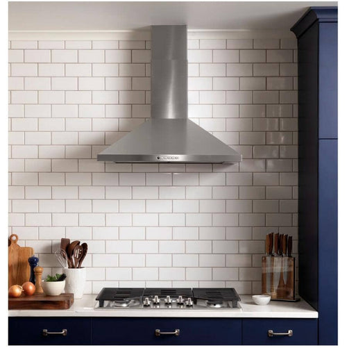 GE Range Hood 30" Chimney Style Wall Mount - Stainless Steel