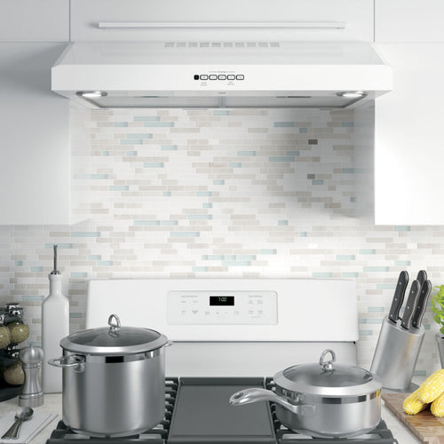 GE 30" 310 Max CFM Range Hood - White