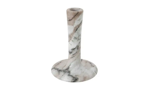 East Tall Candle Holder Brown Torrent Marble