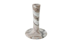 East Tall Candle Holder Brown Torrent Marble