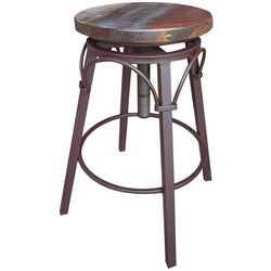 Adjustable 24-30" Antique Swivel Barstool