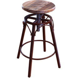 Adjustable 24-30" Antique Swivel Barstool