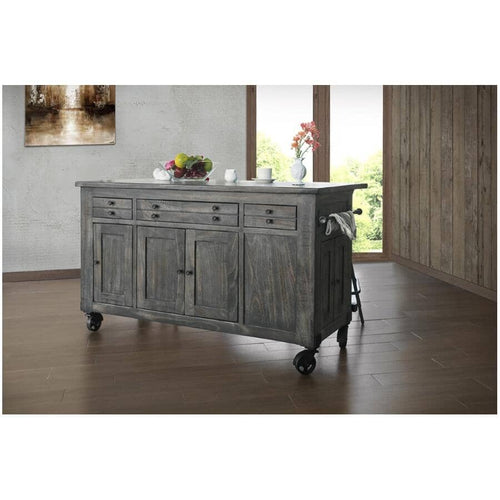 Moro Kitchen Island - Warm Grey