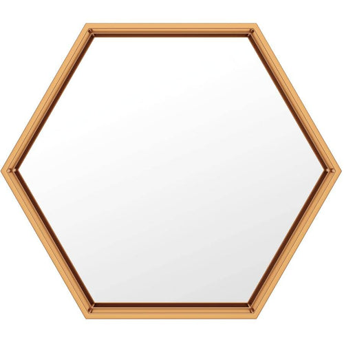 Hex Gold Wall Mirror