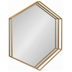 Hex Gold Wall Mirror