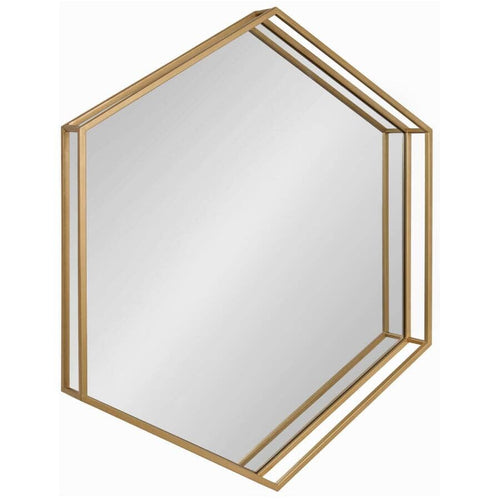 Hex Gold Wall Mirror