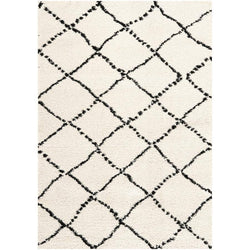 Maroq White Area Rug 6' X 8'