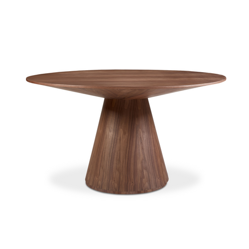 Otago Round Dining Table Walnut Brown