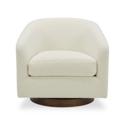 Oscy Swaivel Chair Vegan Shearling White