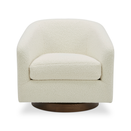 Oscy Swaivel Chair Vegan Shearling White