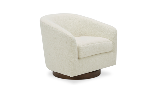 Oscy Swaivel Chair Vegan Shearling White