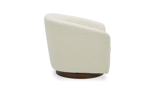 Oscy Swaivel Chair Vegan Shearling White