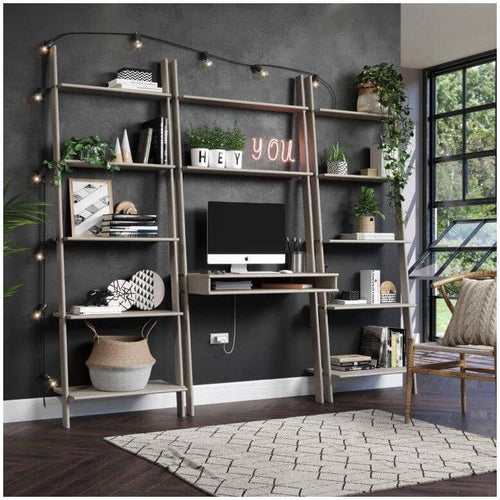 Ladder Desk & Wall Unit - Grey