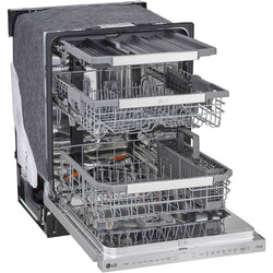 LG Dishwasher 24" Smart Built-In with Top Controls + QuadWashPro - Stainless Steel