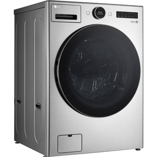 LG 27" 5.2 cu. ft. Smart Front Load Washer with TurboWash - Graphite Steel