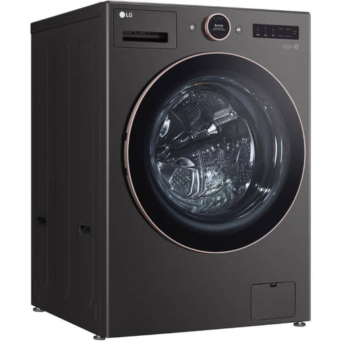 LG Washer 27" 5.8 cu. ft. Mega Capacity Smart Front Load with TurboWash - Black Steel