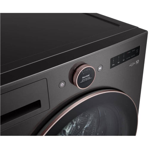 LG Washer 27" 5.8 cu. ft. Mega Capacity Smart Front Load with TurboWash - Black Steel