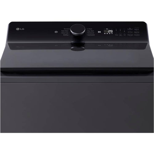 LG Washer 27" 6.1 cu. ft. Mega Capacity Smart Top Load with 4 Way Agitator + EasyUnload - Matte Black