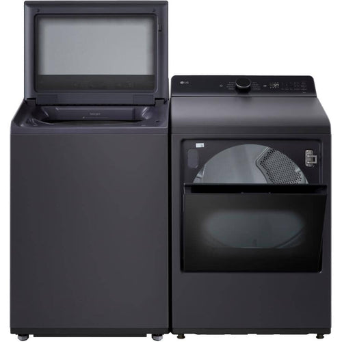 LG Washer 27" 6.1 cu. ft. Mega Capacity Smart Top Load with 4 Way Agitator + EasyUnload - Matte Black