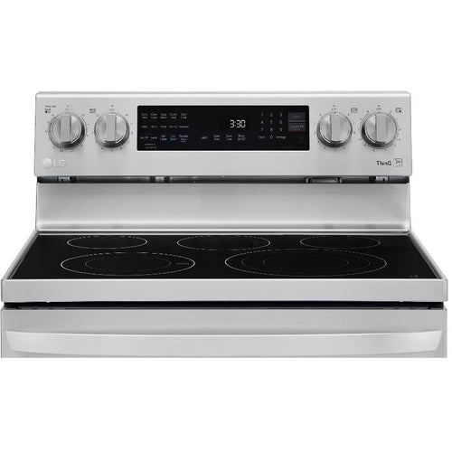 LG Range 30" Electric Smooth Top With Air Fry & Instaview - Stainless Steel