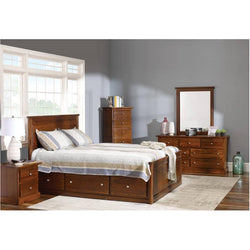 Grace Queen Storage Bed - Mahogany