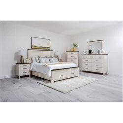 Monkland Queen Storage Bed - Whitewash Clay