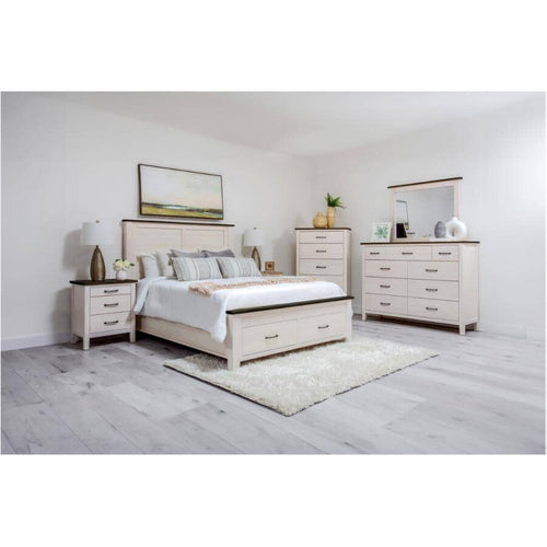 Monkland Double Storage Bed - Whitewash Clay