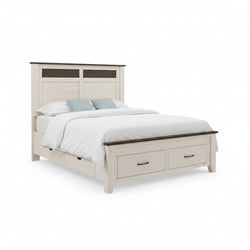 Monkland Storage Bed - Whitewash Clay