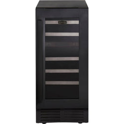 Marathon Wine Cooler 15" Dual Zone, 28 Bottles - Black Steel