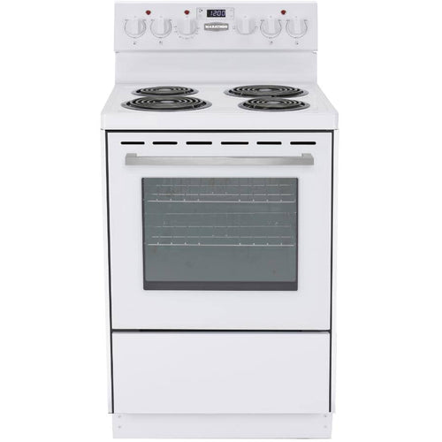 Marathon Range 24" 2.7 cu. ft. Coil Top Electric, Manual Clean - White