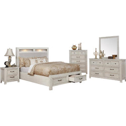 Darcy Queen Storage Bed - Antique White