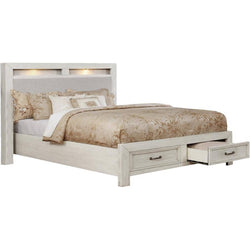 Darcy King Storage Bed - Antique White