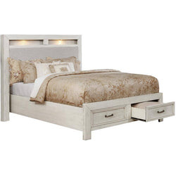 Darcy Queen Storage Bed - Antique White