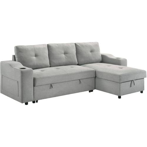 Decker 2-Piece Sofa Sectional with Sofabed & Reversible Chaise