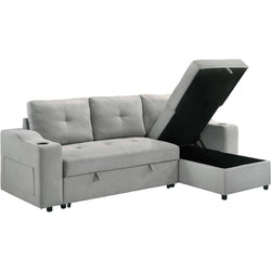 Decker 2-Piece Sofa Sectional with Sofabed & Reversible Chaise