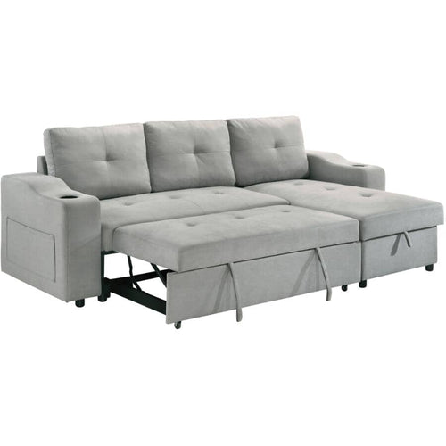 Decker 2-Piece Sofa Sectional with Sofabed & Reversible Chaise