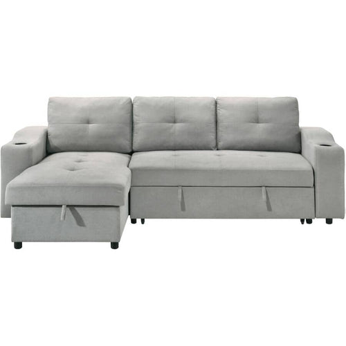 Decker 2-Piece Sofa Sectional with Sofabed & Reversible Chaise