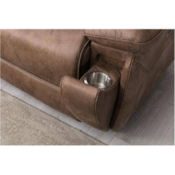 Easton Brown Reclining Loveseat With Console