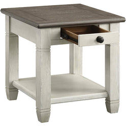 Granby White End Table