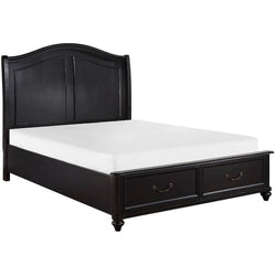 Herman King Storage Bed - Dark Brown