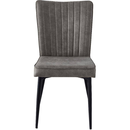 Leander Dining Chair with Metal Legs - Grey