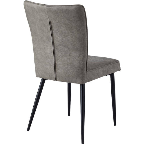 Leander Dining Chair with Metal Legs - Grey