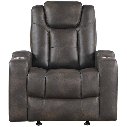 McBride Power Recliner with Cupholders - Brown-Grey