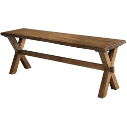 Sansa Live Edge Dining Bench - Brown