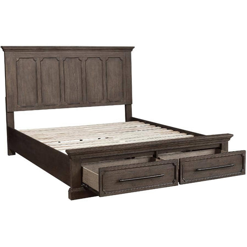 Toulon King Storage Bed - Dark Oak