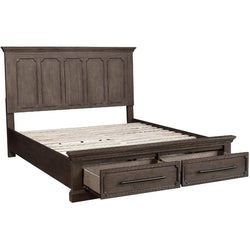 Toulon Queen Storage Bed - Dark Oak