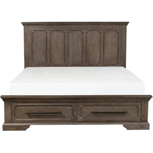 Toulon King Storage Bed - Dark Oak