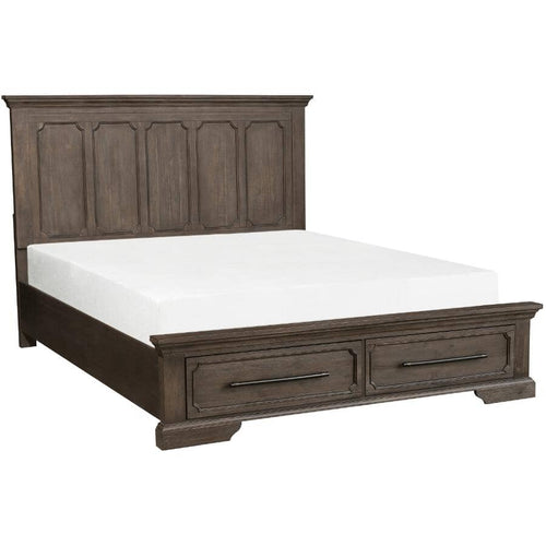 Toulon King Storage Bed - Dark Oak