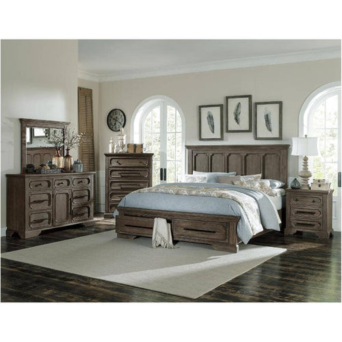 Toulon King Storage Bed - Dark Oak