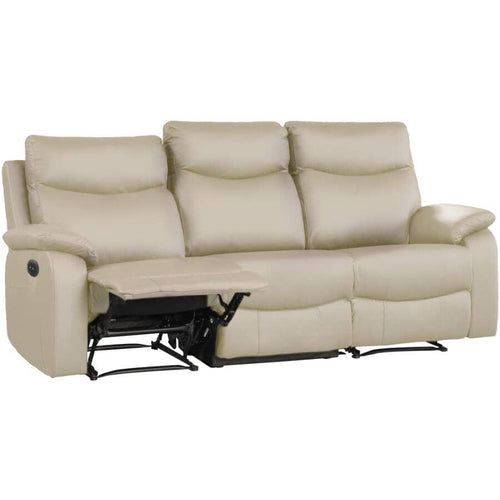 Wembley Power Reclining Sofa - Beige Leather